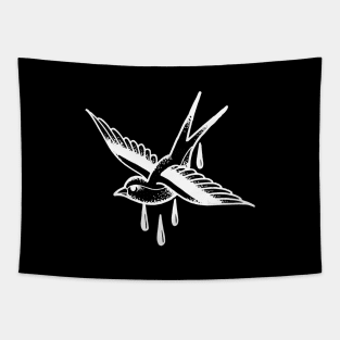 Traditional Swallow Tattoo - Bird Tattoo Tapestry