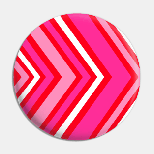 Hot pink and light pink chevrons Pin