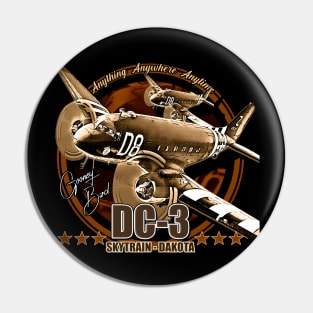 DC3 C47 Dakota Military Transport Aircraft Pin