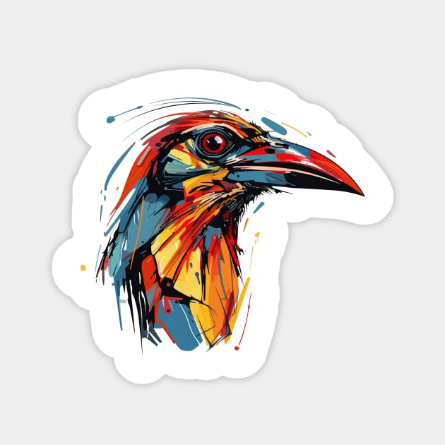 bird with pop art style Magnet by gblackid