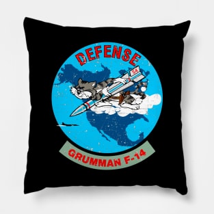 F-14 Tomcat - DEFENSE Grumman F-14 - Grunge Style Pillow