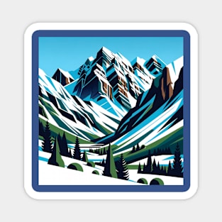 Snowy Mountain 1 Magnet