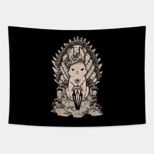 King Rabbit Line Art Light Version Tapestry