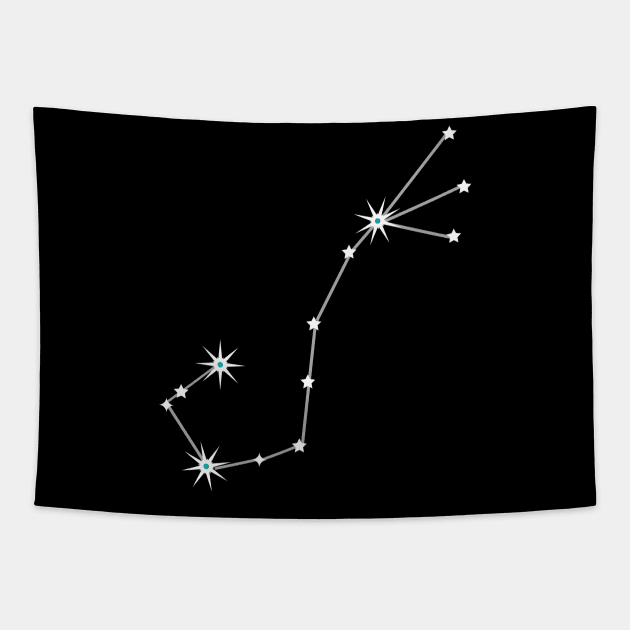 Scorpio on Black Tapestry by wanderingteez