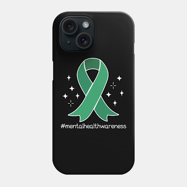 Mental Health Awareness, Mental Health Awareness Ribbon Phone Case by Metal Works