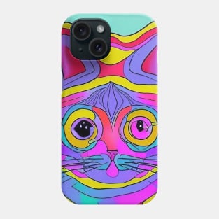 Cathy the Colorful Cat Phone Case