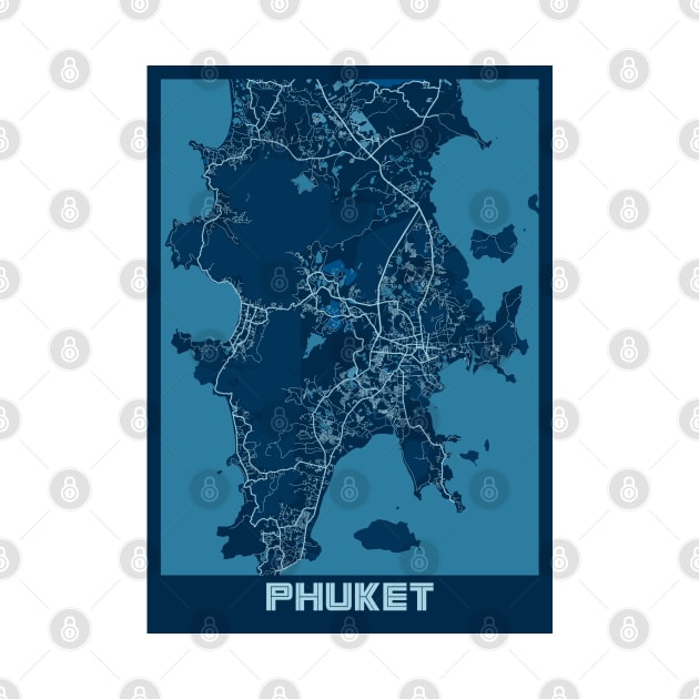 Phuket - Thailand Peace City Map by tienstencil