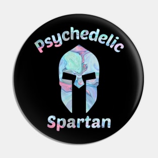 Spartan Helmet Psychedelic Warrior Shirt Pin