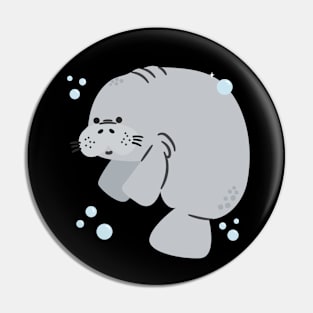 ❤️ Endangered Marine Mammal Species, Cute Manatee Pin