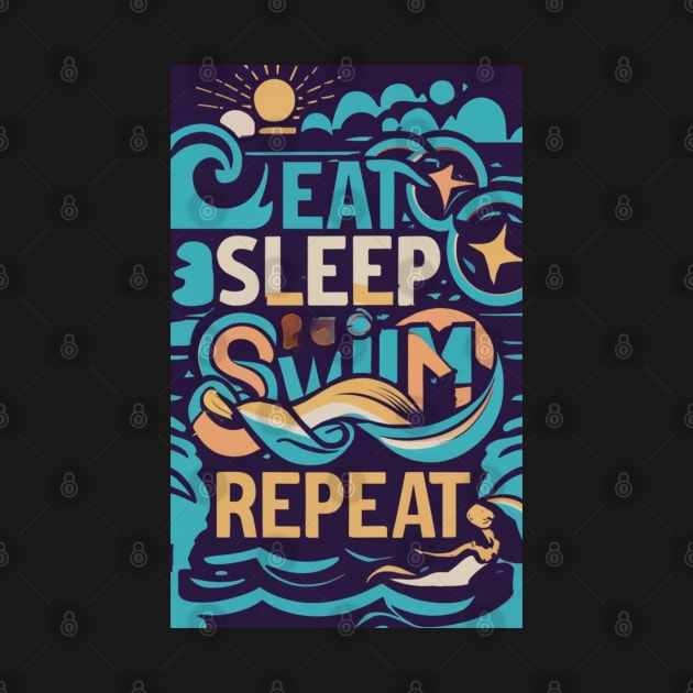 Eat, Sleep, Swim, Repeat by Swag Like Desi