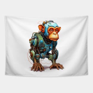 Cartoon monkey robots. T-Shirt, Sticker. Tapestry