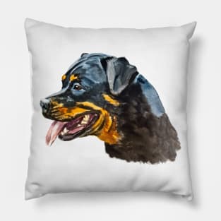 rottweiler portrait Pillow