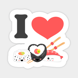 Kawaii I Love Sushi II Magnet