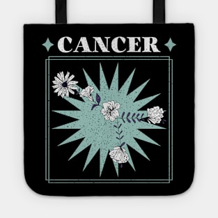 Floral Zodiac: Astrology Sign Cancer Tote