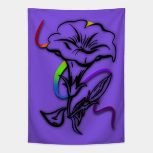 Wildflower with rainbow accent Tapestry