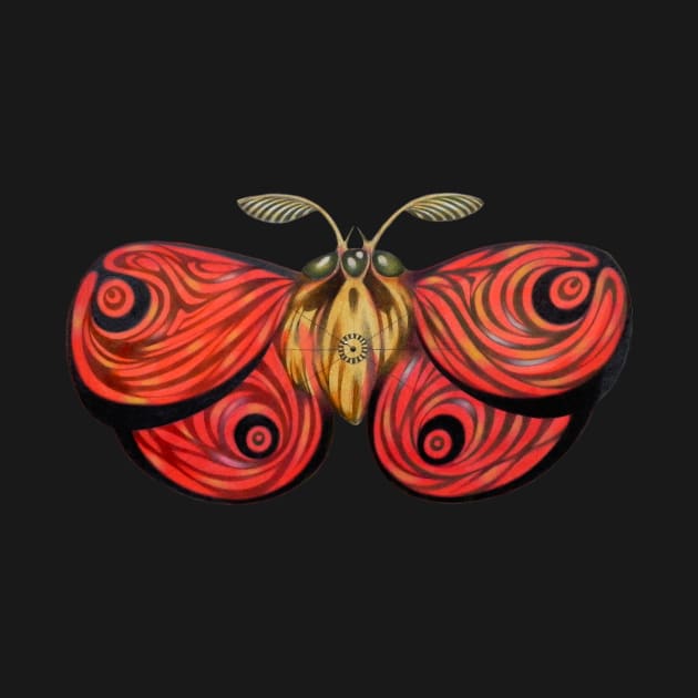 red moth by federicocortese