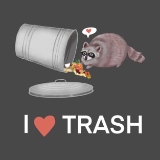 I Heart Trash Raccoon T-Shirt