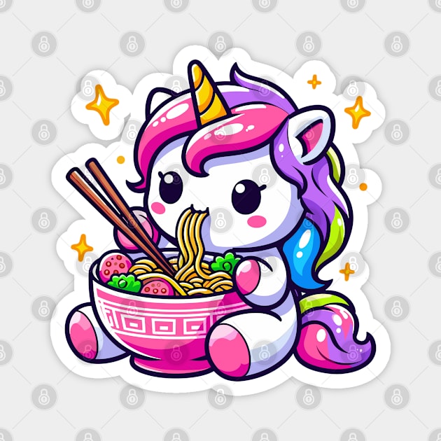 Unicorn Ramen Magnet by JessArty