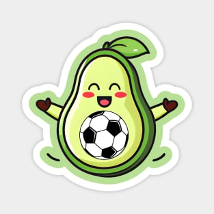 Avocado Soccer, Fun, Kawaii, Futbol, Humor Magnet