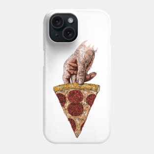 Take a slice of pizza drawing with scribble art Phone Case