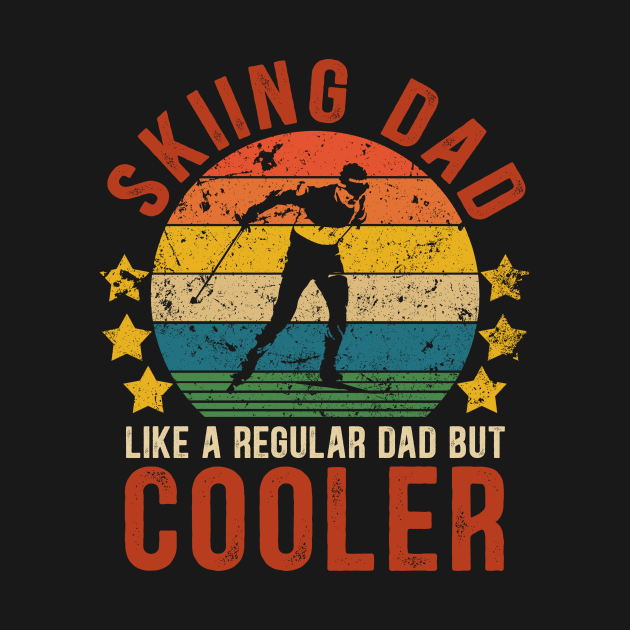 Skiing Dad Funny Vintage Skiing Father's Day Gift by Kimko