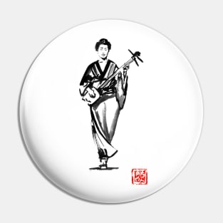 walking geisha Pin