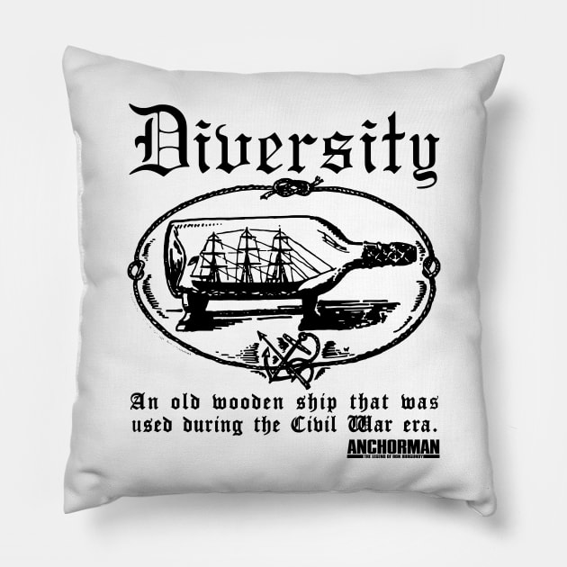 Anchorman Diversity An Old Wooden Ship Pillow by Story At Dawn 