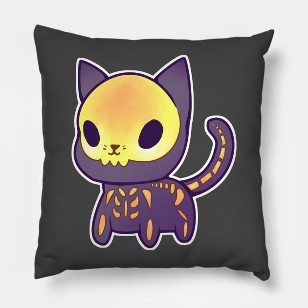 Skele Kitty Pillow by Khelekmir