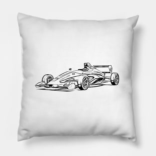 Formula Ford Racing Wireframe Pillow