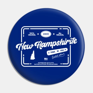 Original New Hampshirite Cool Vintage Light Stamp Print New Hampshire Resident Gift Pin