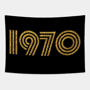 1970 Birth Year Glitter Effect Tapestry