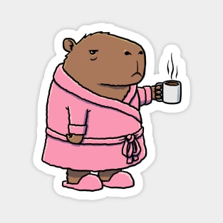 Capybara Coffee Bath Robe Magnet