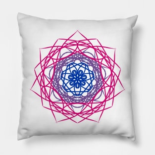 Bisexual Flag Kaleidoscope Pillow