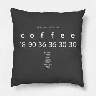 Coffee word code in the English Gematria Pillow