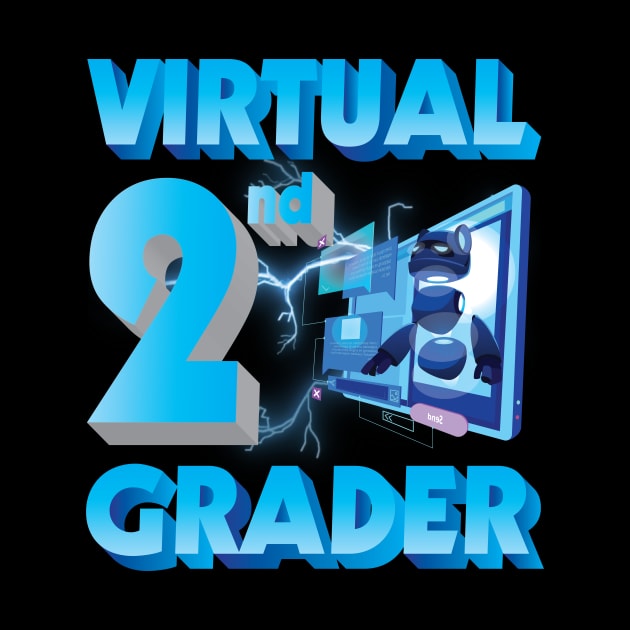 Virtual 2nd Grader Student Teacher Happy Back To School Day by joandraelliot