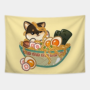 Shiba Inu Dog Ramen Bowl Tapestry