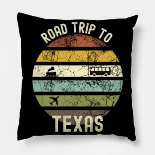 Road Trip To Texas, Family Trip To Texas, Holiday Trip to Texas, Family Reunion in Texas, Holidays in Texas, Vacation in Texas Pillow