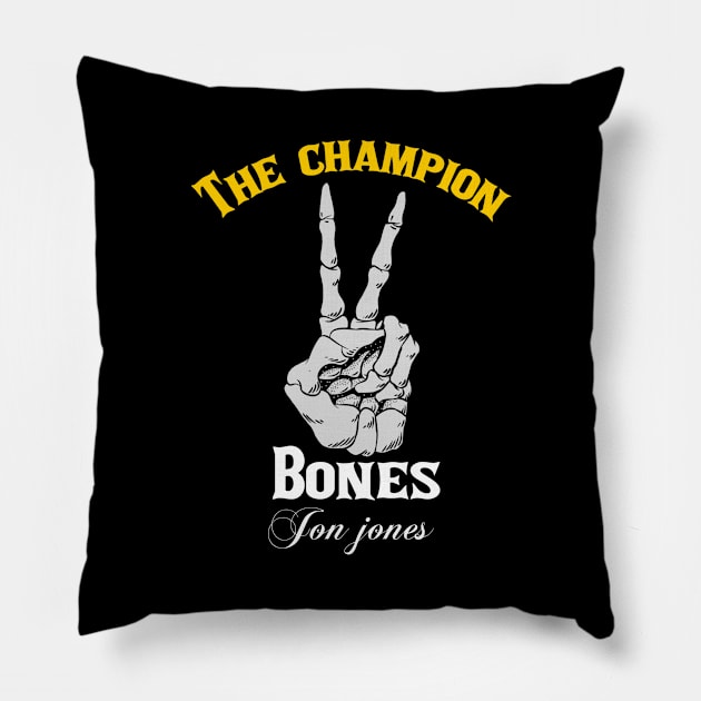 jon jones bones Pillow by FIFTY CLOTH