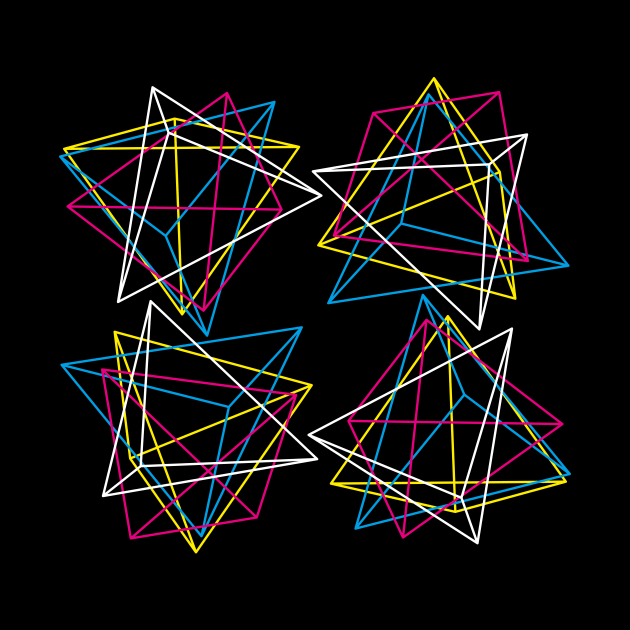 Tetrahedron CMYK colors II (Dark) by TONYSTUFF