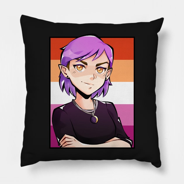 Amity Blight lesbian flag Pillow by HeyMrDeath