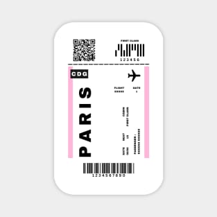 Paris Boarding Pass France Destination Ticket Magnet