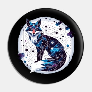 Celestial Vulpine: Starry Fox Pin