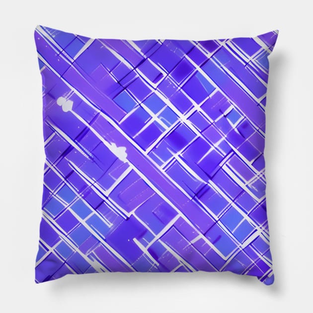 Comic Book Style Purple Brick wall (MD23Bgs008) Pillow by Maikell Designs