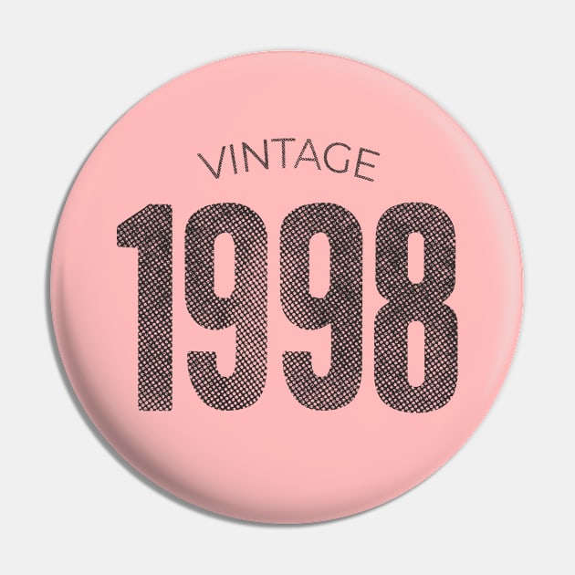 Vintage 1998 24 years old birthday Pin by hoopoe