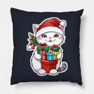 Cat christmas and gift christmas Pillow