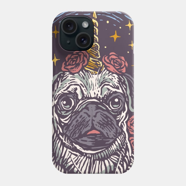 Pug Unicorn Phone Case by muskitt