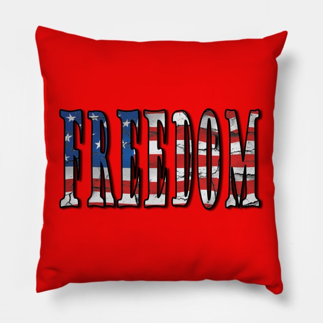 Freedom Pillow by Liftedguru Arts