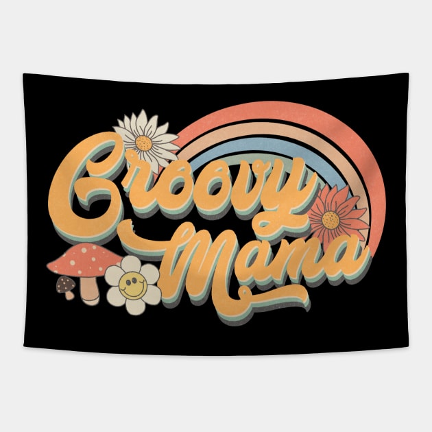 Retro Groovy Mama Tapestry by bellofraya