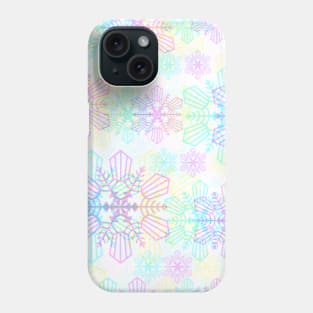 Christmas Snowflakes Glitch Phone Case