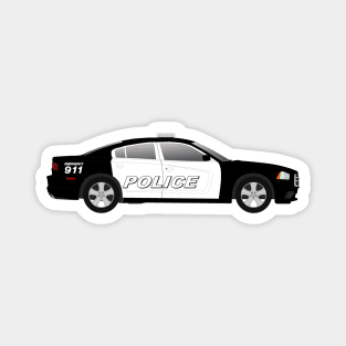 USA Police Car (white letters) Magnet